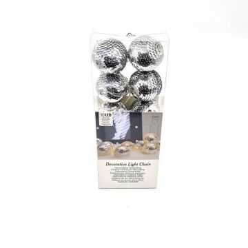 Kerstball led Silver x 10