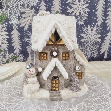 Chirstmas house white 38cm