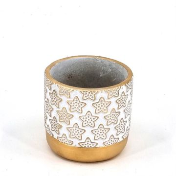 Pot star met Gouden randje 11cm