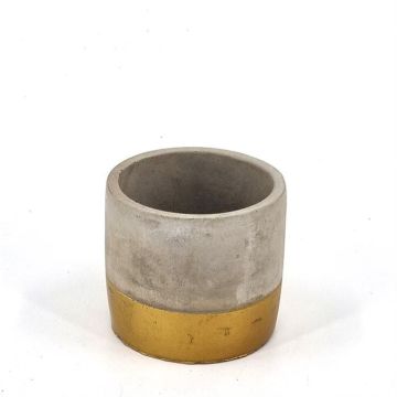 Betone pot met gouden randje 10 cm