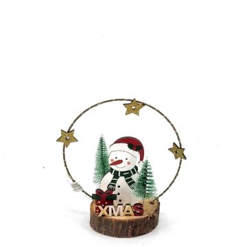 Kerstfiguur Sneeuwman Ø 15cm