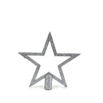 Piek Kerstboom Ster Silver Ø 20 cm